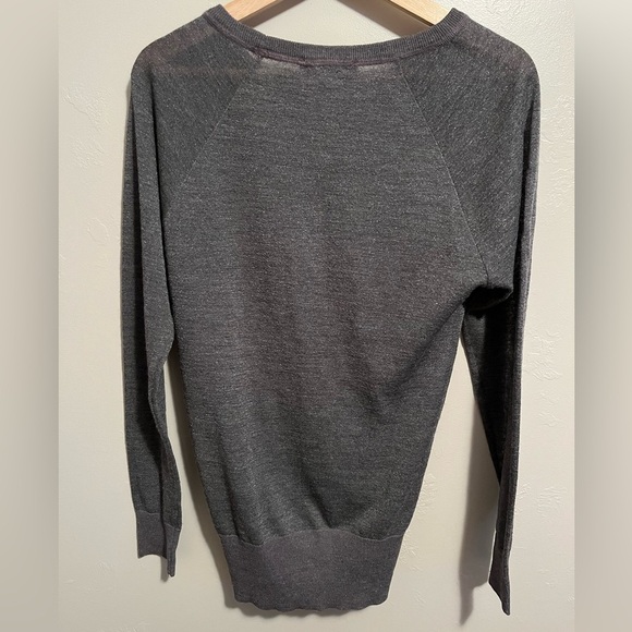 Loft Gray and Silver Round Neck Lightweight Sweater - Picture 9 of 9